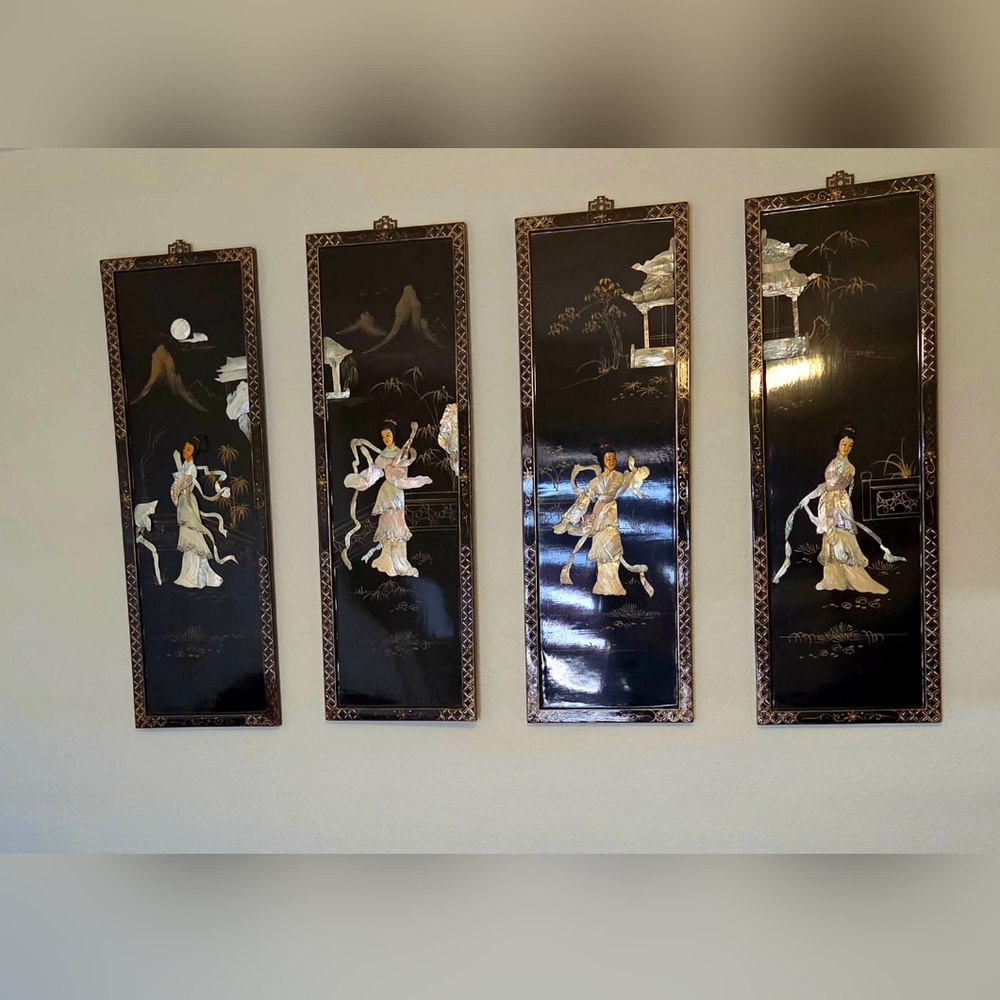 4 Season Asian Panels Wall Decor